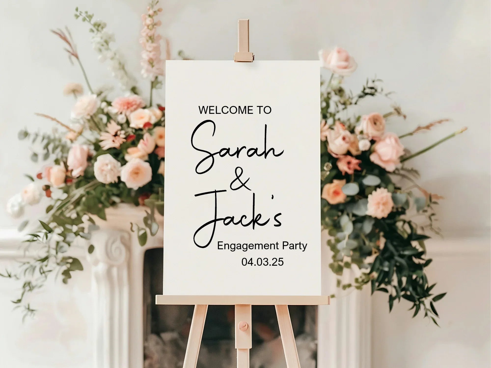 Minimalist Engagement Welcome Party Sign - Larosier Prints