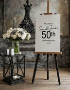 Minimalist Anniversary Welcome Party Sign - Larosier Prints