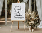 Minimalist Engagement Welcome Party Sign - Larosier Prints
