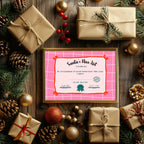 Christmas Pink Check Letter to Santa Kit inc Personalised Forever Print - Larosier Prints