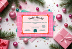 Christmas Pink Check Letter to Santa Kit inc Personalised Forever Print - Larosier Prints