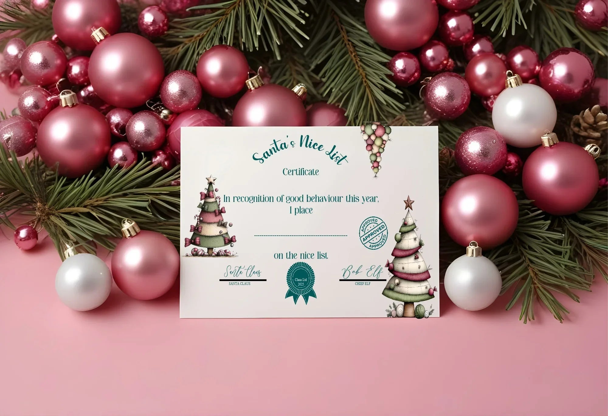 Christmas Tree Letter to Santa Kit inc Personalised Forever Print - Larosier Prints