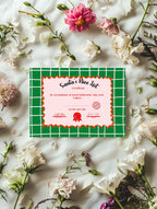 Christmas Green Check Letter to Santa Kit inc Personalised Forever Print - Larosier Prints