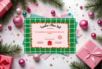 Christmas Green Check Letter to Santa Kit inc Personalised Forever Print - Larosier Prints