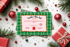 Christmas Green Check Letter to Santa Kit inc Personalised Forever Print - Larosier Prints