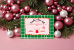 Christmas Green Check Letter to Santa Kit inc Personalised Forever Print - Larosier Prints