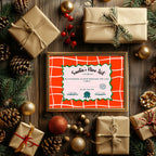 Christmas Red Check Letter to Santa Kit inc Personalised Forever Print - Larosier Prints