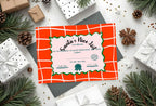 Christmas Red Check Letter to Santa Kit inc Personalised Forever Print - Larosier Prints