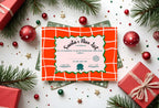 Christmas Red Check Letter to Santa Kit inc Personalised Forever Print - Larosier Prints