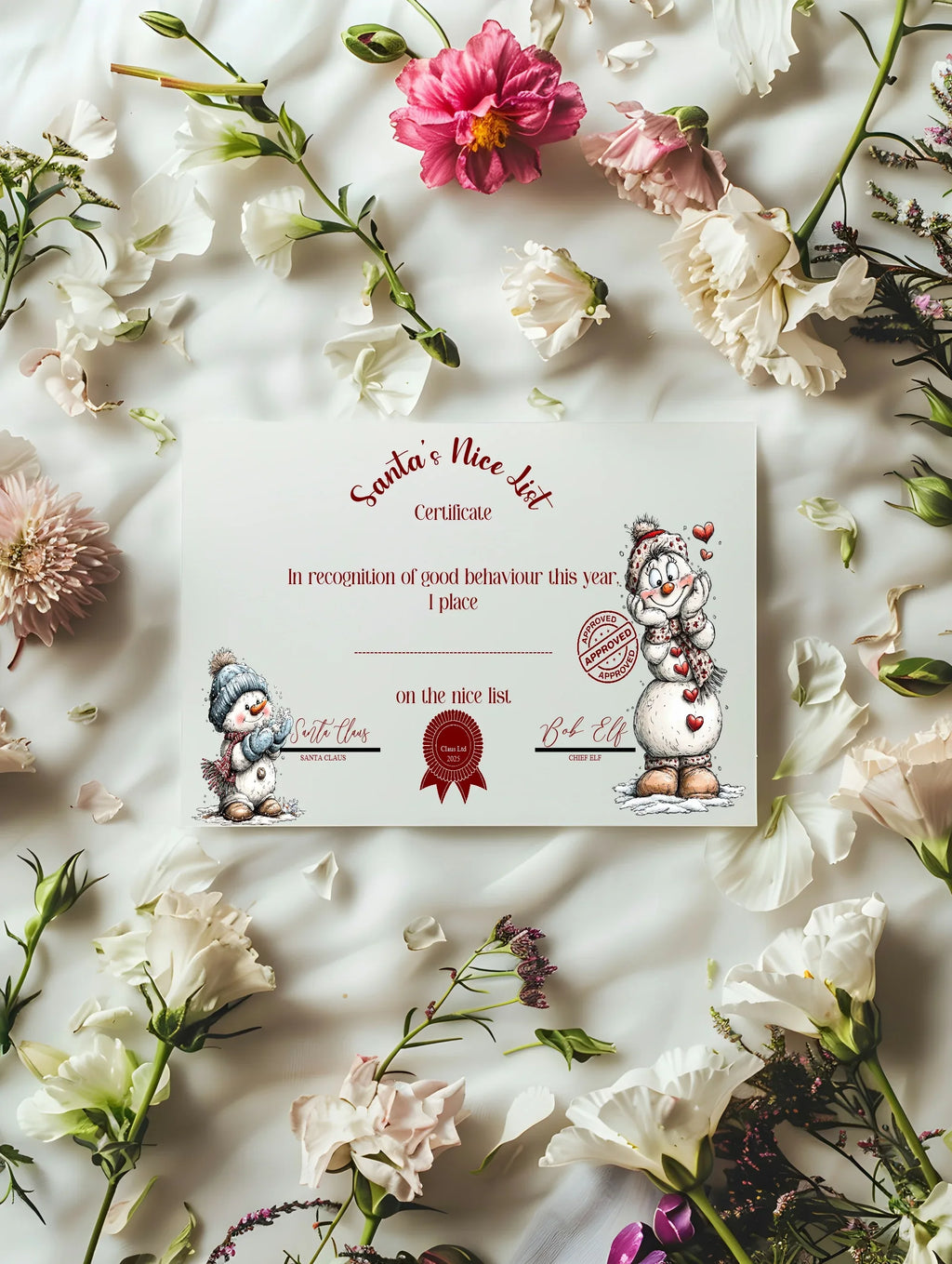 Christmas Snowman Letter to Santa Kit inc Personalised Forever Print - Larosier Prints