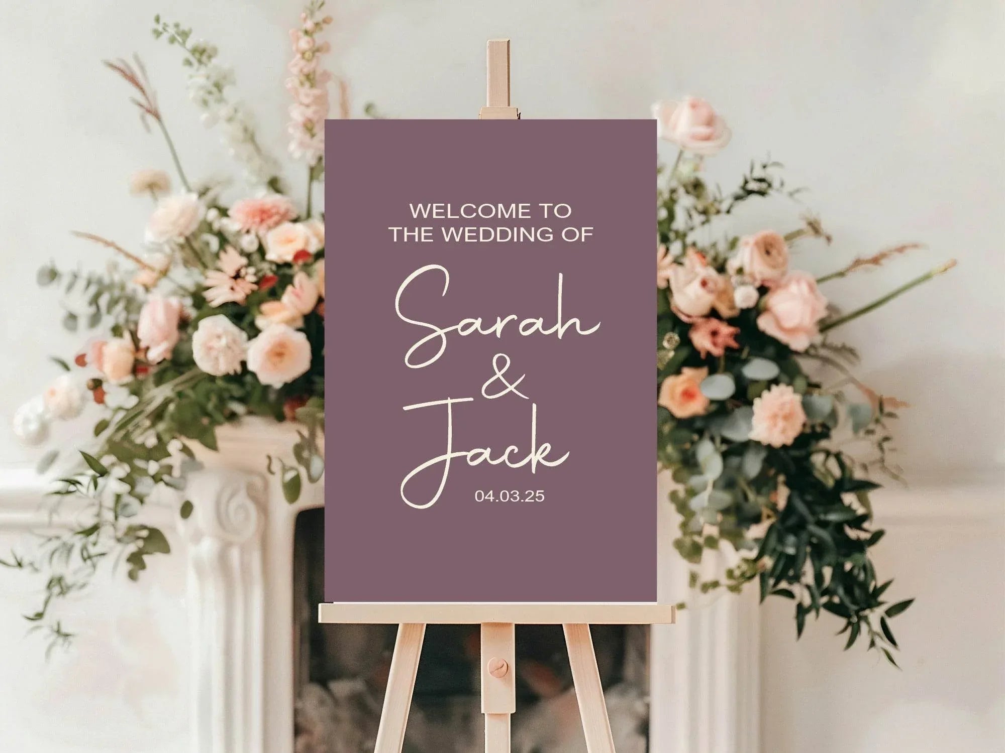 Heather Welcome To Our Wedding Party Sign - Larosier Prints