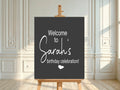 Minimalist Noir Welcome Birthday Party Sign - Larosier Prints