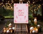 Pink & Red Welcome Christmas Party Sign - Larosier Prints