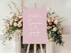 Dusky Pink Welcome To Our Wedding Party Sign - Larosier Prints