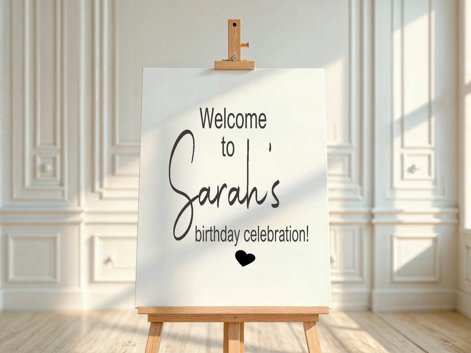Minimalist Welcome Birthday Party Sign