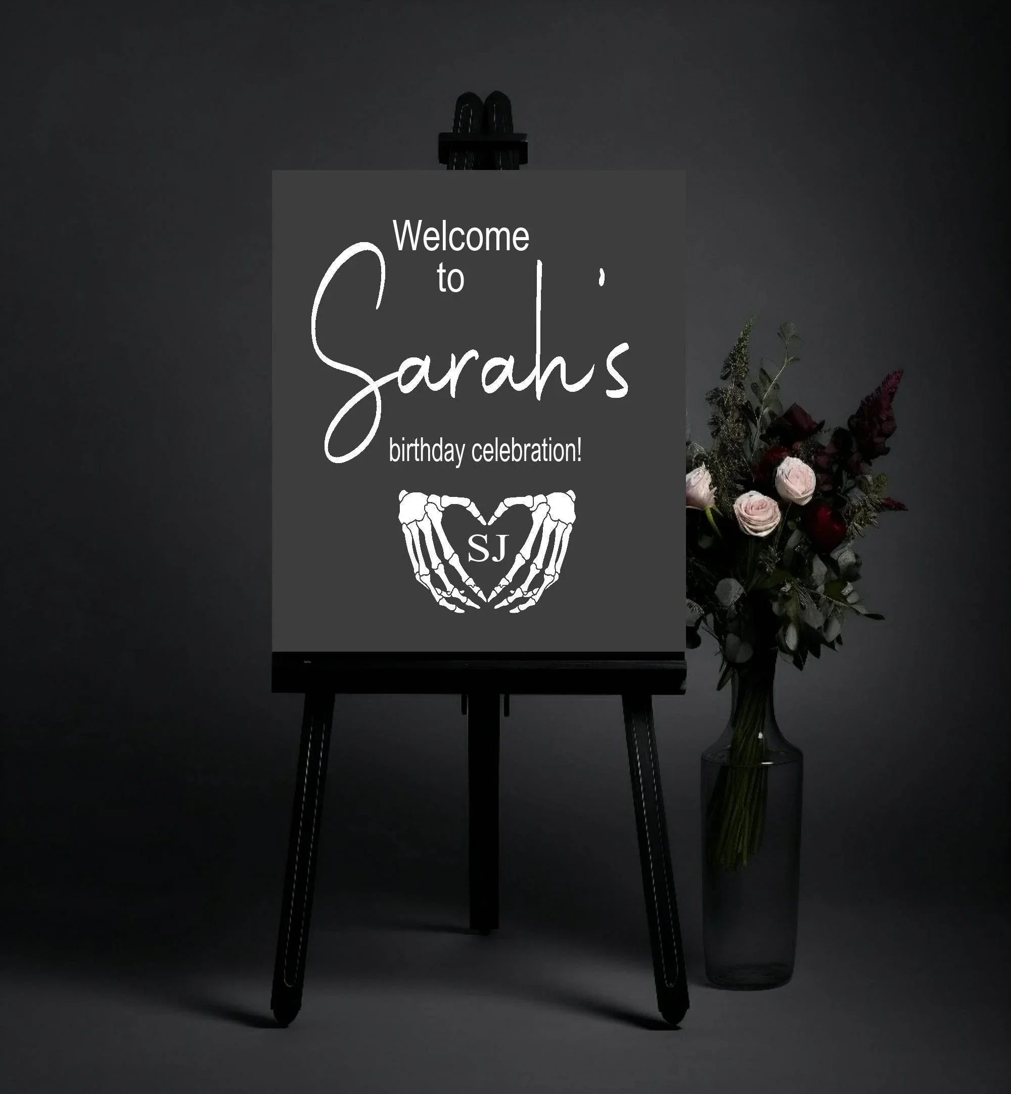 Gothic Welcome Birthday Party Sign - Larosier Prints