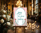 Wine Welcome Christmas Party Sign - Larosier Prints