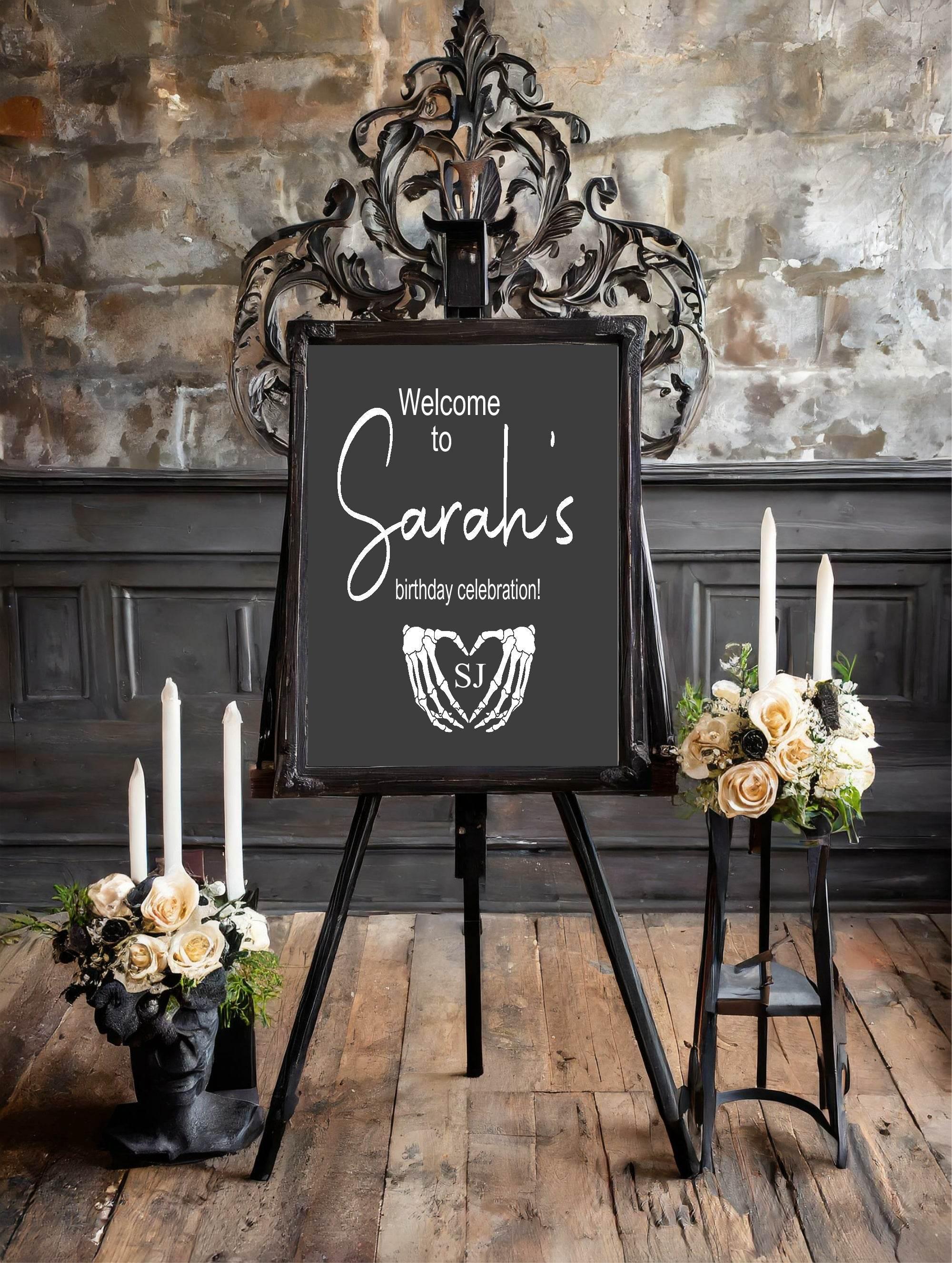 Gothic Welcome Birthday Party Sign - Larosier Prints