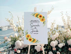 Sunflower Welcome To Our Wedding Party Sign - Larosier Prints
