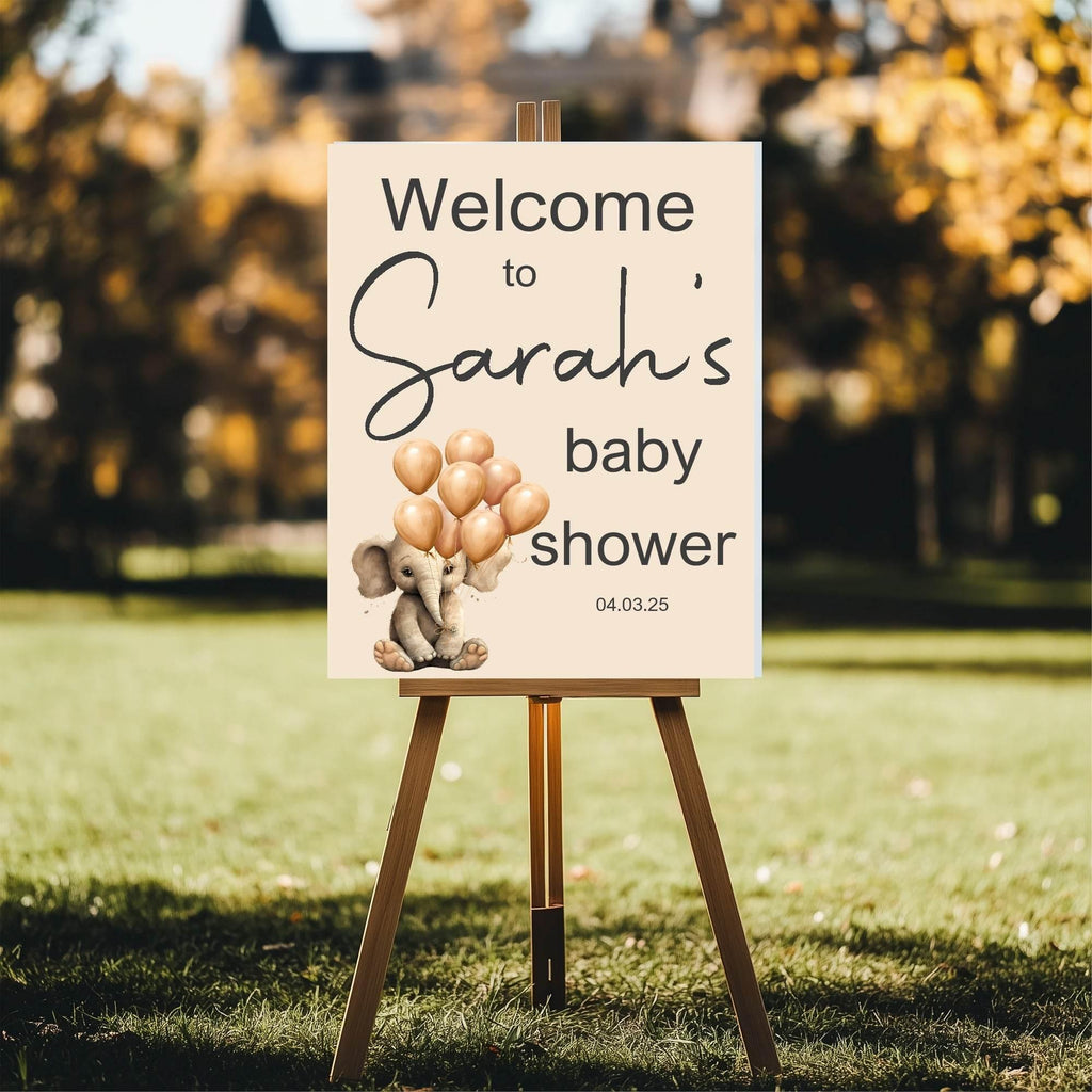 Vintage Welcome To Our Baby Shower Party Sign - Larosier Prints