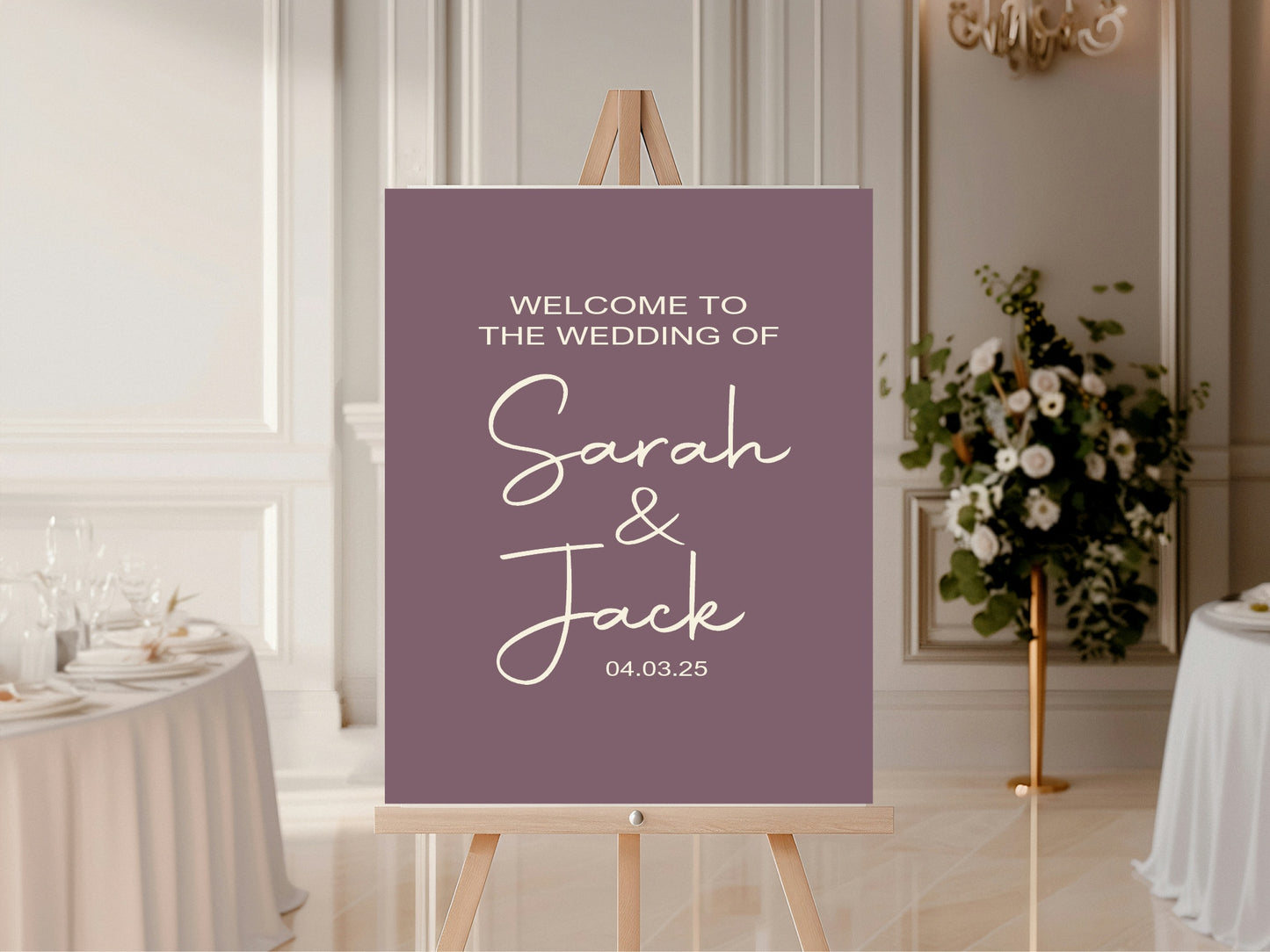 Heather Welcome To Our Wedding Party Sign
