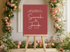 Rosewood Welcome To Our Wedding Party Sign - Larosier Prints