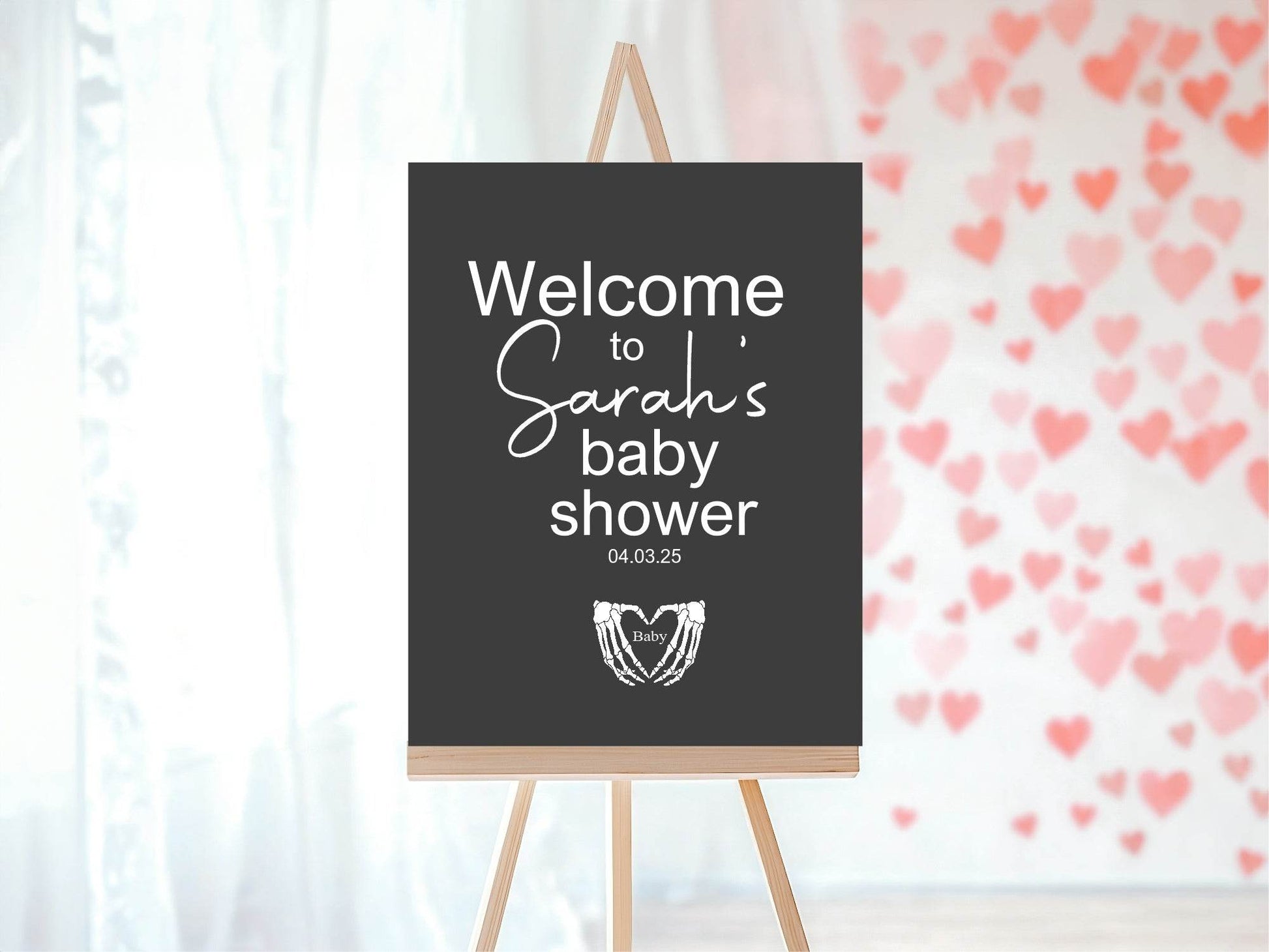 Gothic Welcome To Our Baby Shower Party Sign