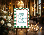 Green Check Custom Party Sign - Larosier Prints