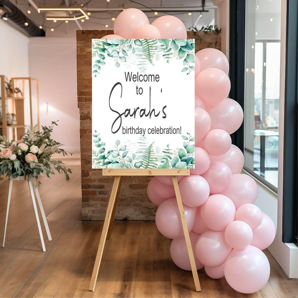 Eucalyptus Welcome Party Sign - Larosier Prints