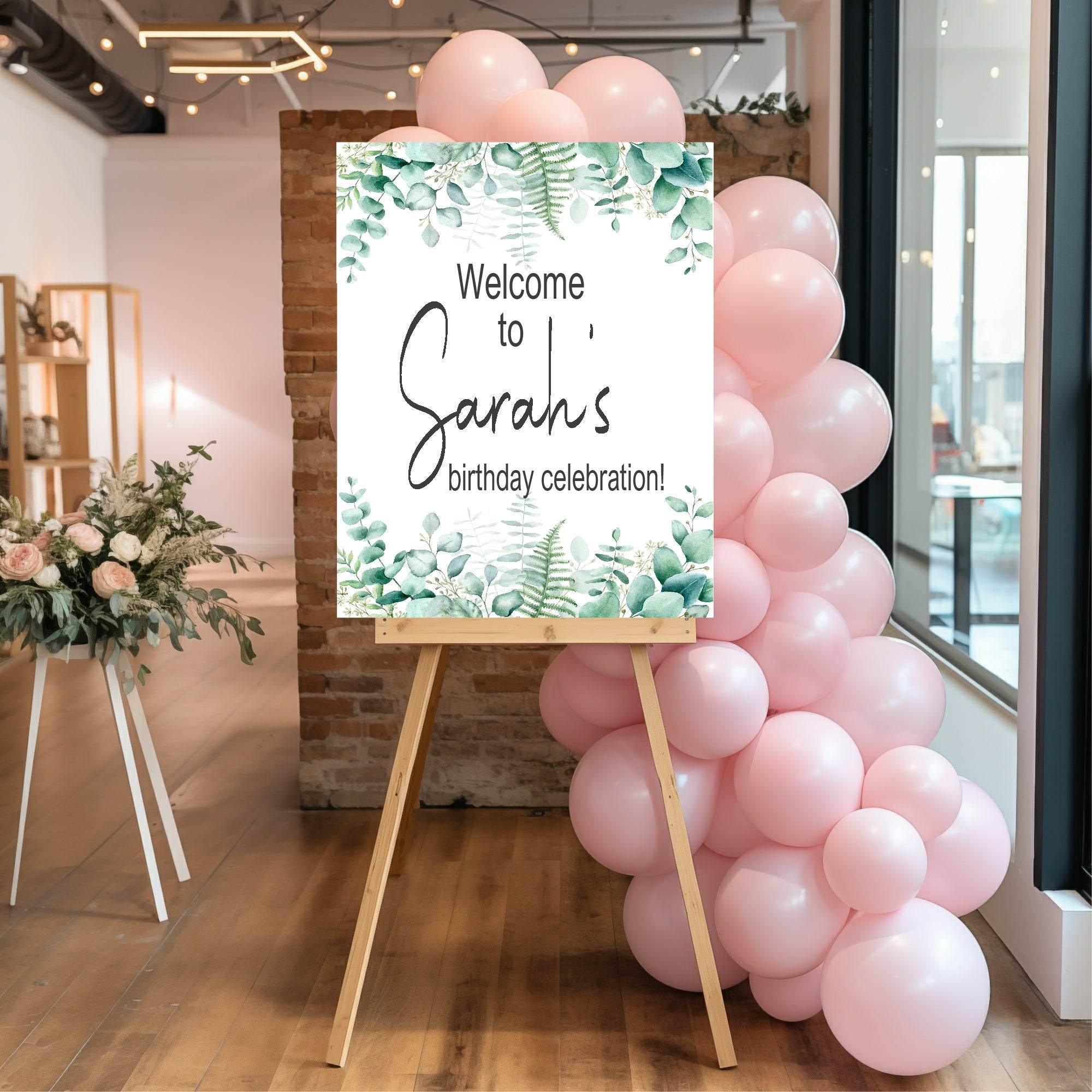 Eucalyptus Welcome Party Sign - Larosier Prints