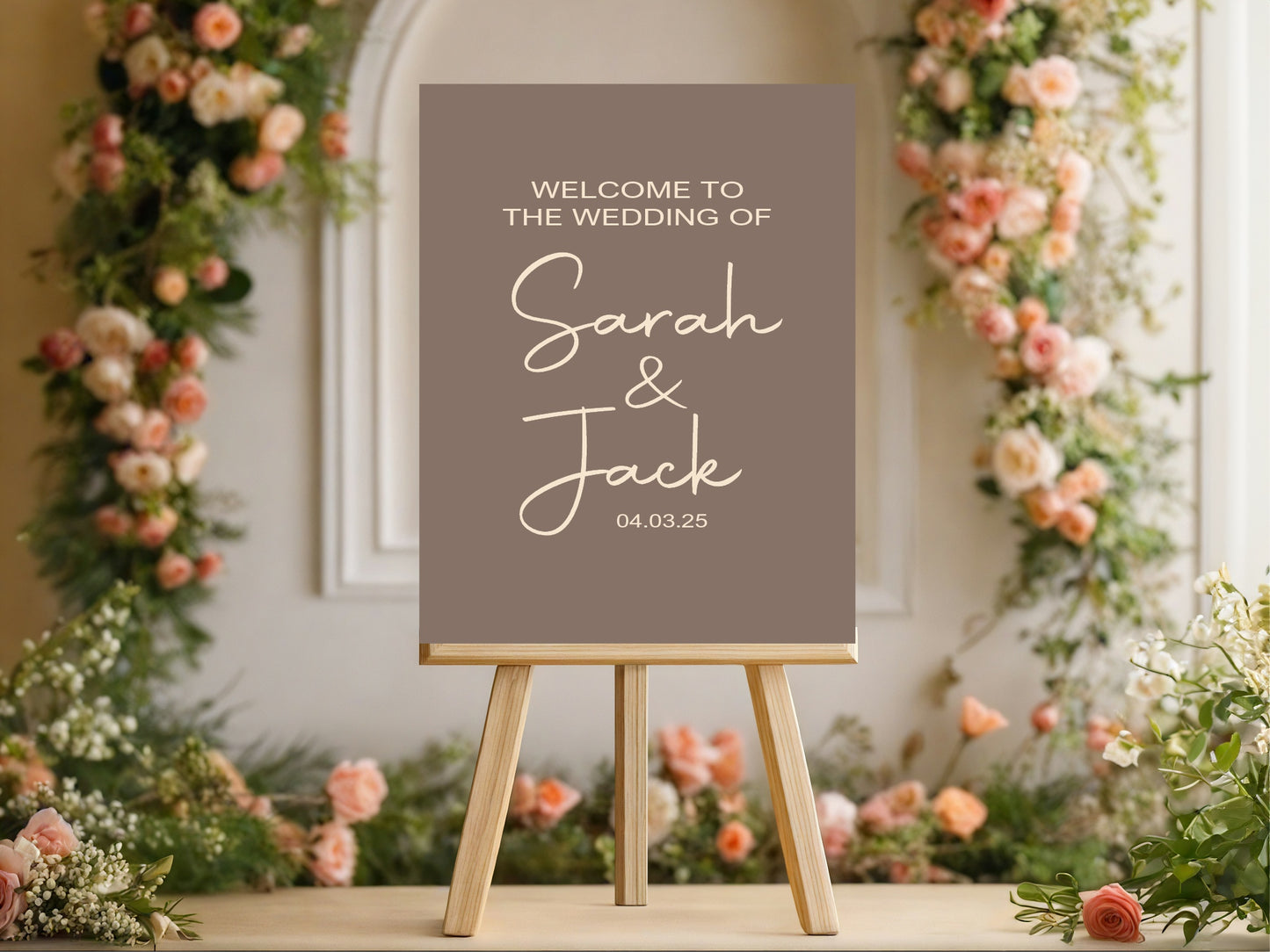 Earth Welcome To Our Wedding Party Sign