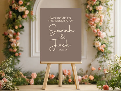 Earth Welcome To Our Wedding Party Sign
