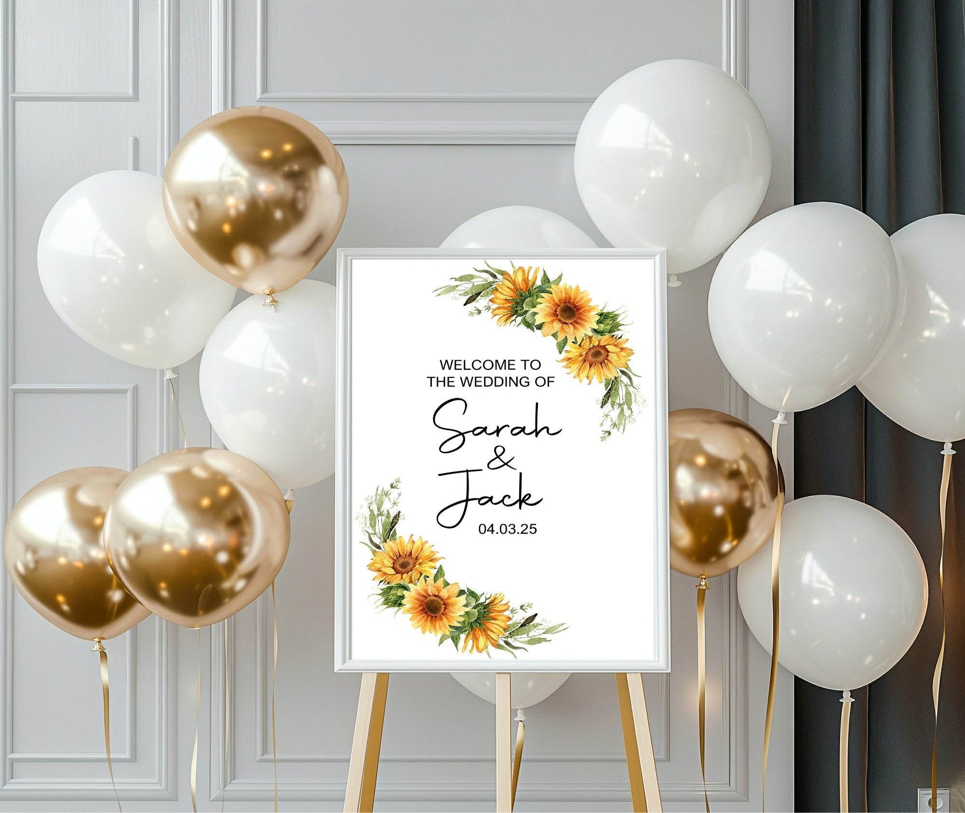 Sunflower Welcome To Our Wedding Party Sign