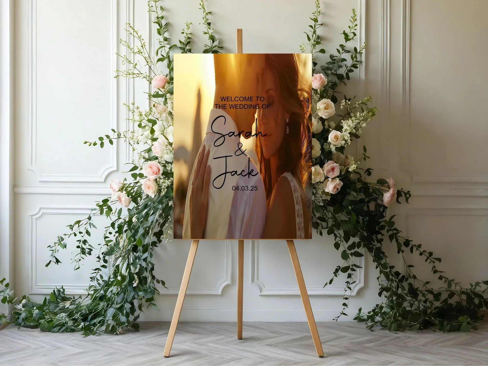 Photo Welcome To Our Wedding Party Sign | Upload Your Own Photo - Larosier Prints