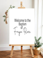 Minimalist Welcome Christening | Baptism Party Sign - Larosier Prints