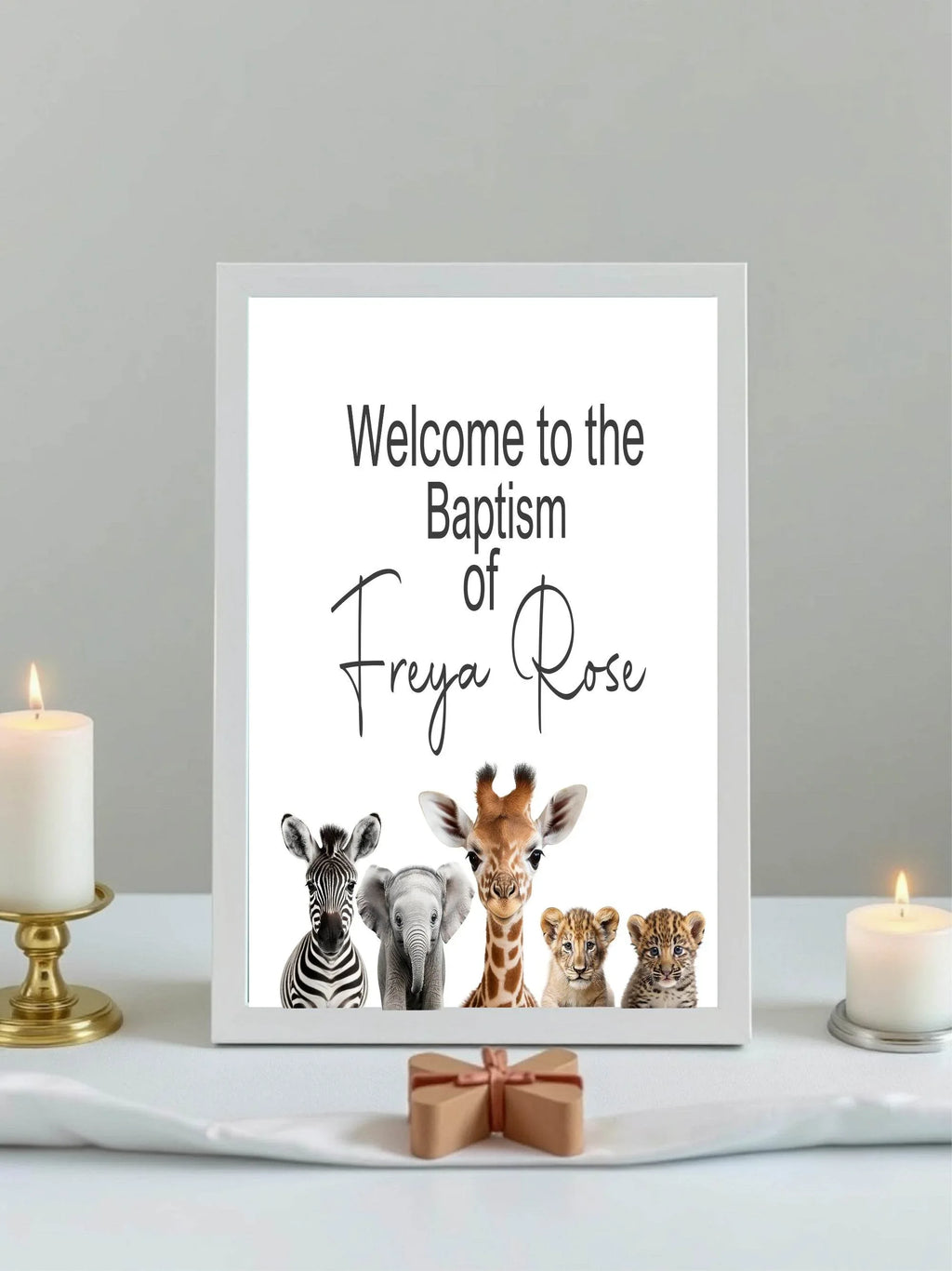 Wild One Welcome Christening | Baptism Party Sign - Larosier Prints