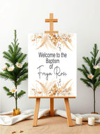 Boho Welcome Christening | Baptism Party Sign - Larosier Prints