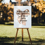 Bows Welcome To Our Baby Shower Party Sign - Larosier Prints