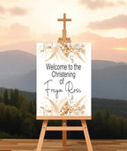 Boho Welcome Christening | Baptism Party Sign - Larosier Prints