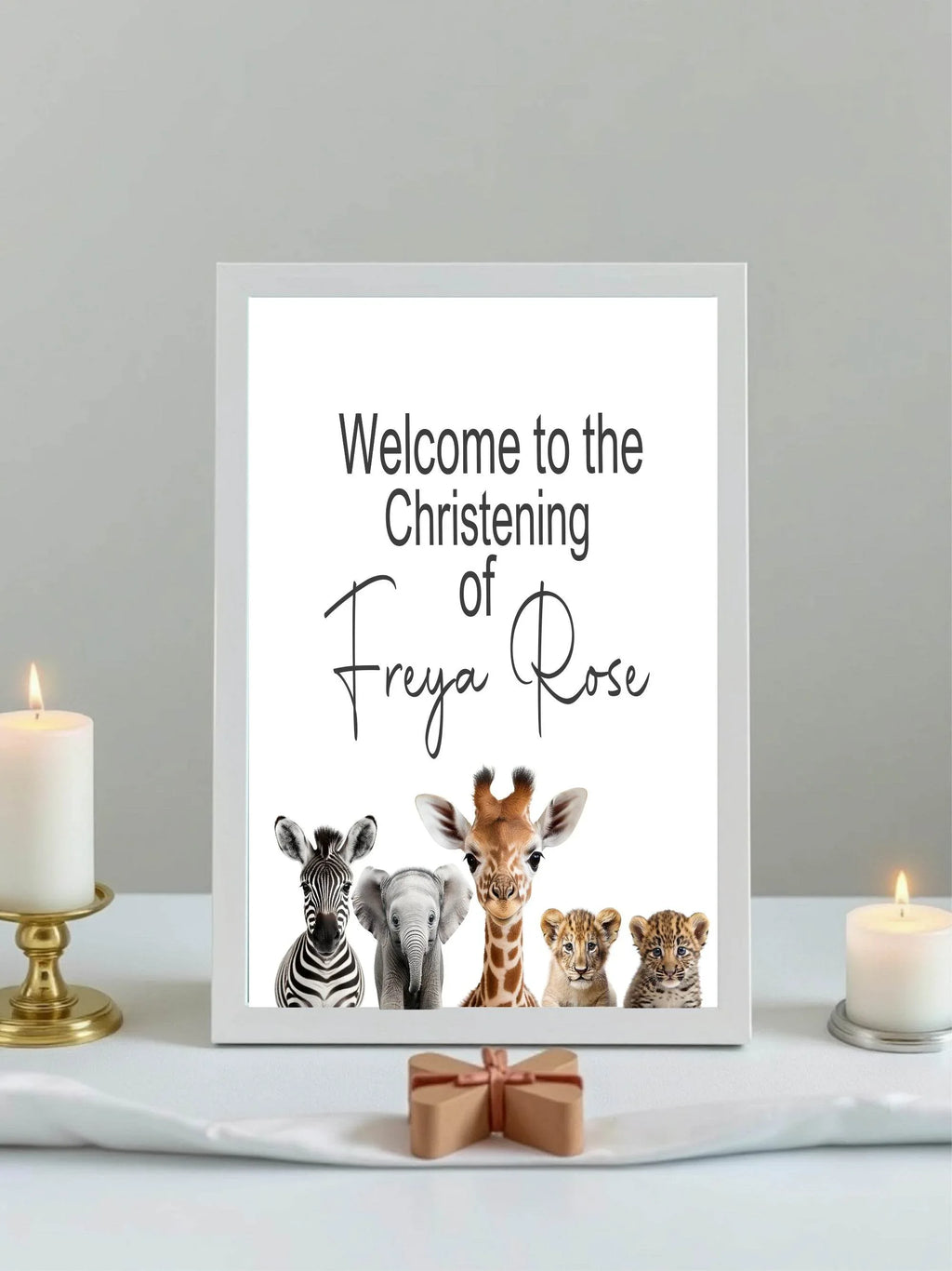 Wild One Welcome Christening | Baptism Party Sign - Larosier Prints