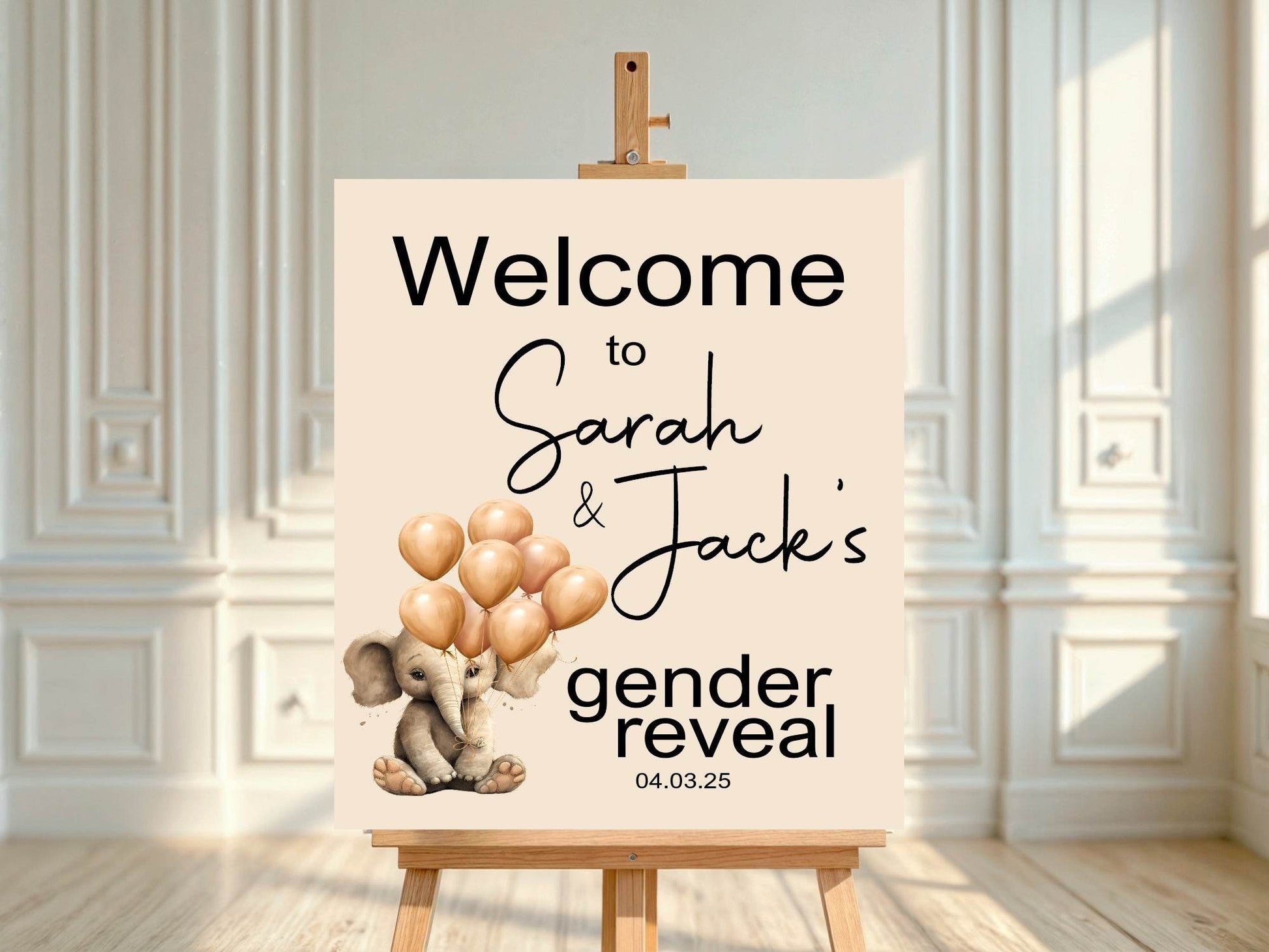 Vintage Welcome To Our Gender Reveal Party Sign