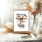 Bows Welcome To Our Gender Reveal Party Sign - Larosier Prints