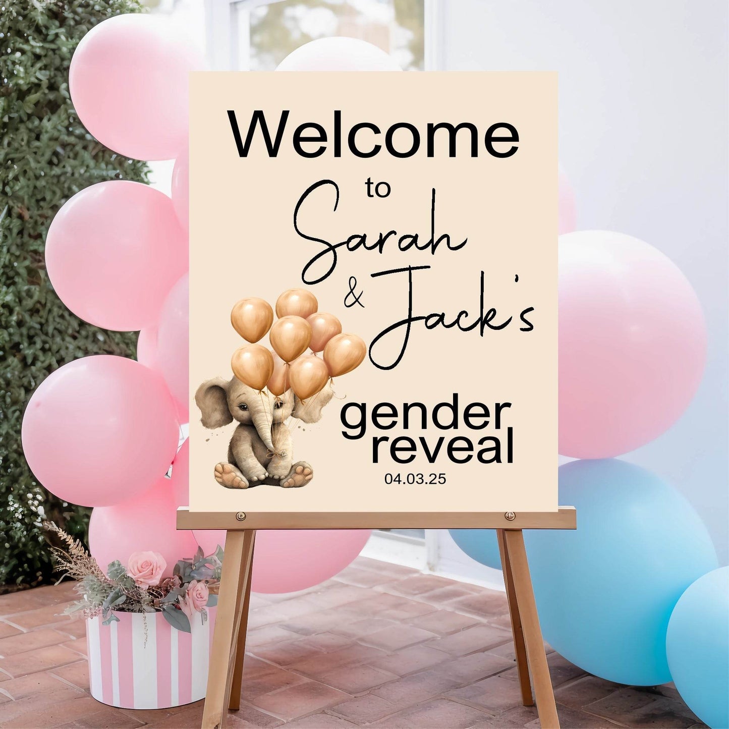Vintage Welcome To Our Gender Reveal Party Sign