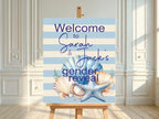 Nautical Welcome To Our Gender Reveal Party Sign - Larosier Prints