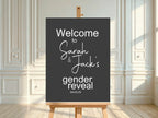 Minimalist Noir Welcome To Our Gender Reveal Party Sign - Larosier Prints