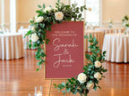 Rosewood Welcome To Our Wedding Party Sign - Larosier Prints