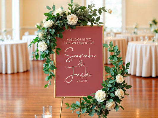Rosewood Welcome To Our Wedding Party Sign