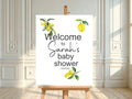Lemon Tea Welcome To Our Baby Shower Party Sign - Larosier Prints