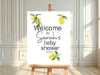 Lemon Tea Welcome To Our Baby Shower Party Sign - Larosier Prints
