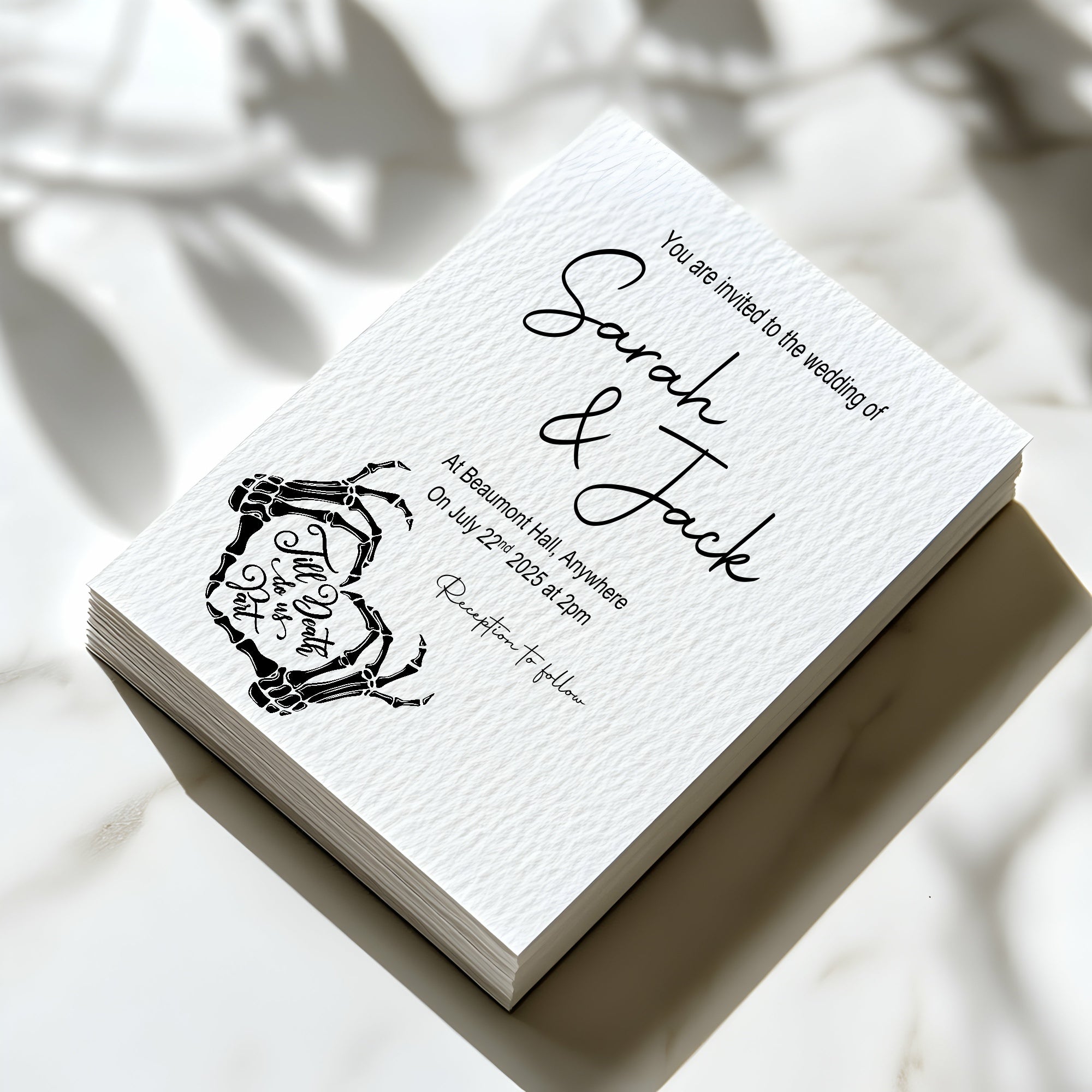 Till Death Do Us Part Personalised Wedding Keepsake Print